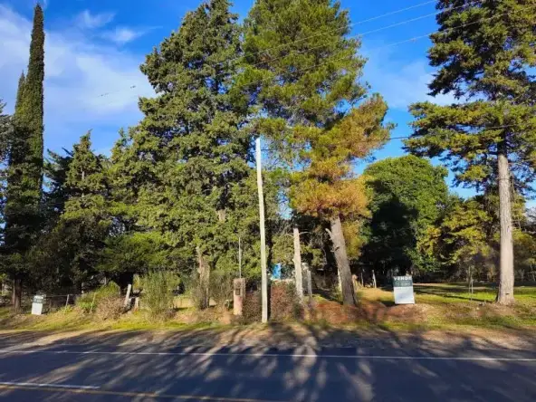 Frente sobre la ruta del terreno en venta en Athos Pampa, camino a La Cumbrecita, Calamuchita, Córdoba